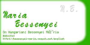 maria bessenyei business card